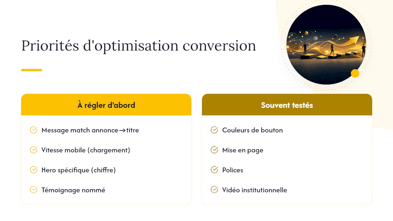 Pourquoi la plupart des équipes marketing corrigent les mauvaises choses en premier — overview diagram
